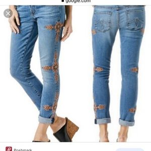 Level 99 Liza skinny Navajo embroidered